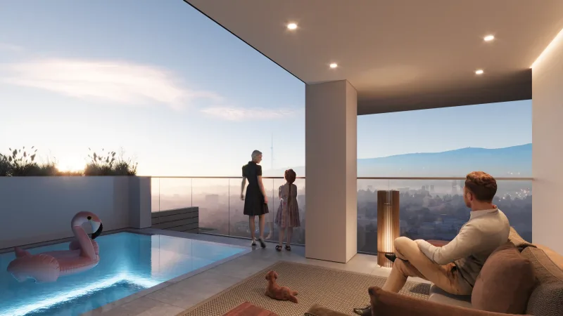 პენტჰაუსი აუზით ლისზე