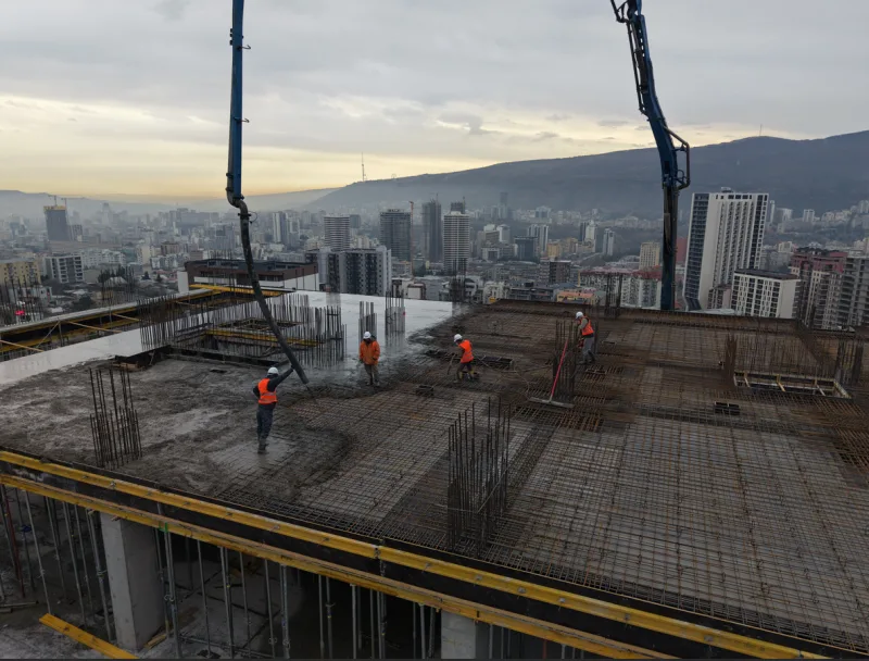 მშენებლობის პროგრესი - იანვარი